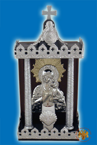 Traditional Orthodox Icon with Electric Lamp H Plastic
